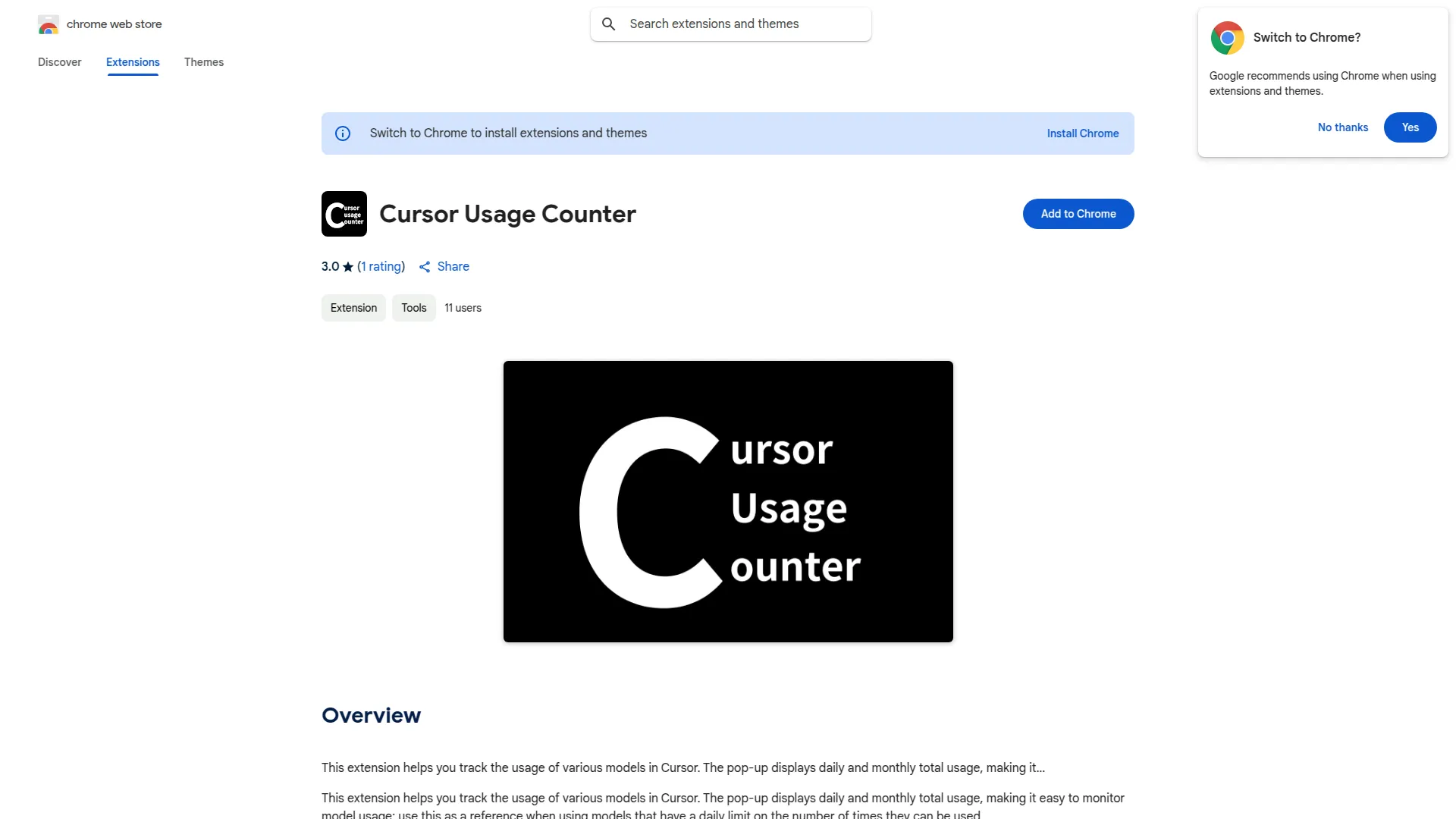 Cursor Usage Counter